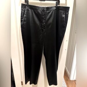 St. John black satin pants